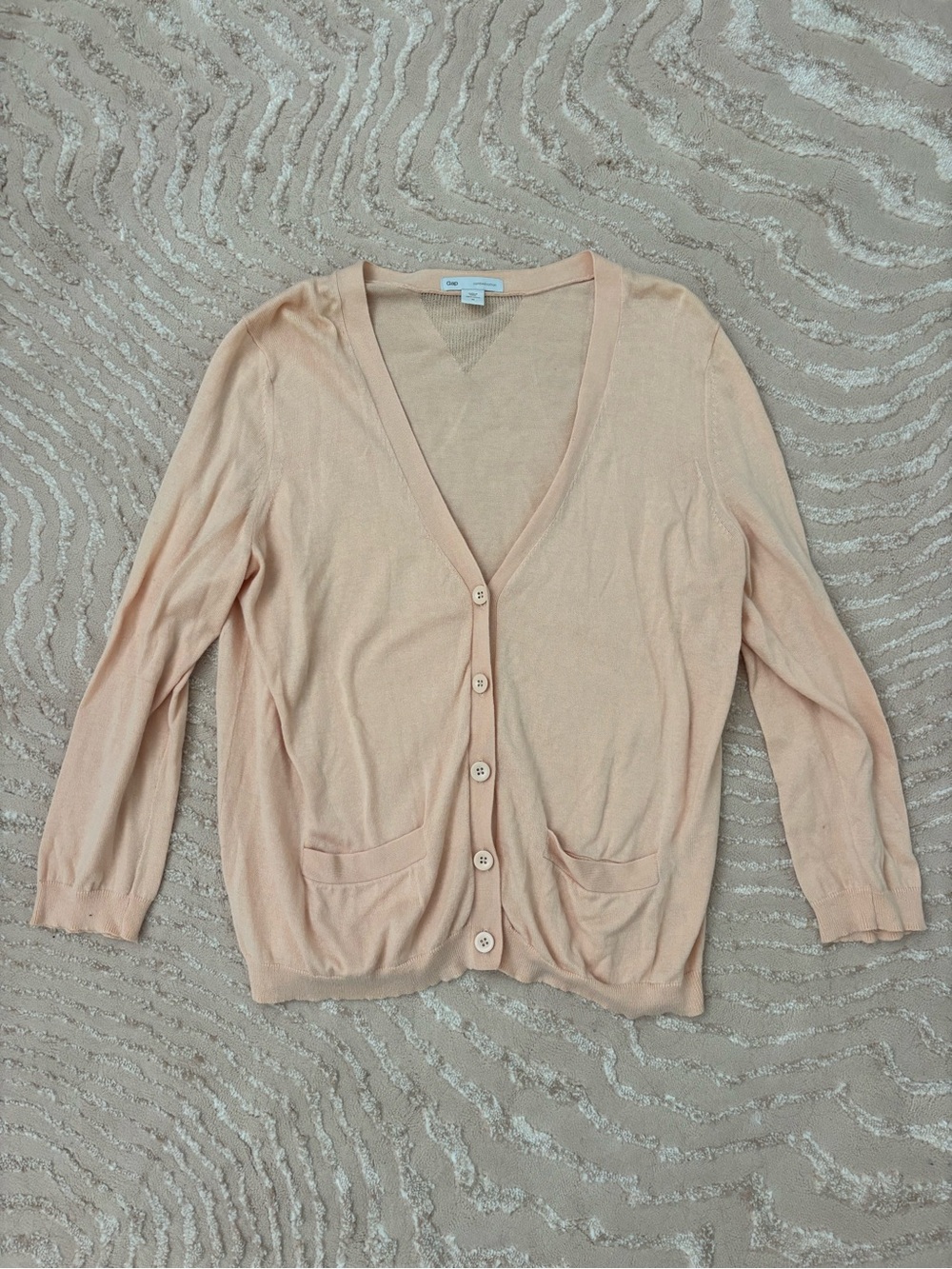 GAP pale peach cardigan